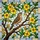 Singing Brown Songbird Tiffany Stained Glass Yellow Flowers Berries Intricate Mosaic Art Stained Glass Suncatcher - 5