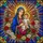Virgin Mary Baby Jesus Stained Glass Art Tiffany Style - Floral Christian Religious Gift Stained Glass Suncatcher - 5