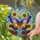 Colorful Butterfly Sunflower Rose Tiffany Stained Glass Mosaic Art Translucent Jewel Tones Stained Glass Suncatcher - 1