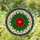 Tiffany Stained Glass Poinsettia Flower with Leaf Mosaic Border - Christmas Holiday Stained Glass Suncatcher - 2
