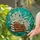 Antique Books White Daisies Floral Emerald Turquoise Tiffany Glass Mosaic Artwork Stained Glass Suncatcher - 1