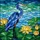 Great Blue Heron Stained Glass Art - Lotus Lily Pad Tiffany Style Mosaic Water Jewel Tones Stained Glass Suncatcher - 5