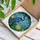 Great Blue Heron Stained Glass Art - Lotus Lily Pad Tiffany Style Mosaic Water Jewel Tones Stained Glass Suncatcher - 3