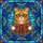 Orange Tabby Cat with Spectacles & Book - Intricate Tiffany Stained Glass Mosaic Decor Stained Glass Suncatcher - 5