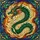 Majestic Green Dragon Stained Glass Art - Roaring Fantasy Dragon with Fiery Orange Eyes Stained Glass Suncatcher - 5