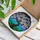 Tiffany Stained Glass Blossoming Tree with Creamy White Flowers Blue Sky Green Hills Landscape Stained Glass Suncatcher - 3