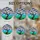 Tiffany Stained Glass Blossoming Tree with Creamy White Flowers Blue Sky Green Hills Landscape Stained Glass Suncatcher - 4