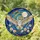 Barn Owl Celestial Night Sky Full Moon Art - Tiffany Glass Style Translucent Home Decor Stained Glass Suncatcher - 2