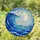Colossal Ocean Wave Full Moon Tiffany Stained Glass - Deep Blue Aqua Yellow Art Stained Glass Suncatcher - 2
