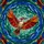 Vibrant Woodpecker Dynamic Flight Stained Glass - Tiffany Mosaic Teal Blue Green Red Orange Stained Glass Suncatcher - 5