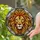 Majestic Lion Head Stained Glass Art Translucent Abstract Geometric Mosaic Jewel Tone Stained Glass Suncatcher - 1