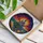 Stained Glass Castle Island Sunset Sky Reflections - Tiffany Style Jewel Tone Art Decor Gift Stained Glass Suncatcher - 3