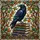 Black Raven Iridescent Stained Glass Art, Vintage Books, Tiffany Style Nature Mosaic Stained Glass Suncatcher - 5