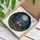 Majestic Stag Full Moon Evergreen Trees - Tiffany Style Jewel Tone Stained Glass Mosaic Stained Glass Suncatcher - 3