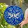 Star of David Doves Stained Glass Art, Blue & White Tiffany Style Intricate Mosaic Patterns Stained Glass Suncatcher - 1