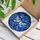 Star of David Doves Stained Glass Art, Blue & White Tiffany Style Intricate Mosaic Patterns Stained Glass Suncatcher - 3