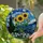 Sunflowers Starry Night Stained Glass Daisies - Tiffany Style Jewel Tone Mosaic Art Stained Glass Suncatcher - 1