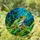Red-Eyed Tree Frog Stained Glass Tiffany Style - Jungle Leaves Blue Teal Jewel Tones Stained Glass Suncatcher - 2