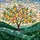 Intricate Peach Tree Blossom Stained Glass Tiffany Rolling Hills Landscape Stained Glass Suncatcher - 5
