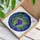Stained Glass Grapes Tiffany Art - Purple Grape Leaves Blue Mosaic Fruit Design Stained Glass Suncatcher - 3