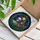 Grey Alien Bigfoot Heart Hands - Stained Glass Starry Night Forest Mosaic Art Stained Glass Suncatcher - 3
