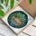 Colorful Ornate Noodle Bowl Stained Glass Art with Chopsticks, Broccoli & Mosaic Leaves Stained Glass Suncatcher - 3