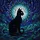 Black Cat Luminous Eyes Full Moon Stained Glass Tiffany Style Night Sky Window Decor Stained Glass Suncatcher - 5