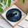 Black Cat Luminous Eyes Full Moon Stained Glass Tiffany Style Night Sky Window Decor Stained Glass Suncatcher - 3