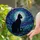 Black Cat Luminous Eyes Full Moon Stained Glass Tiffany Style Night Sky Window Decor Stained Glass Suncatcher - 1