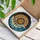 Piano Keyboard Ocean Waves Sunburst Stained Glass Intricate Floral Geometric Art Stained Glass Suncatcher - 3