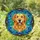 Friendly Golden Retriever Dog Stained Glass Mosaic Art - Tiffany Style Jewel Tone Patterns Stained Glass Suncatcher - 2