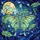 Intricate Luna Moth Crescent Moon Lotus Flowers Tiffany Stained Glass Starry Night Mosaic Stained Glass Suncatcher - 5