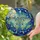 Intricate Luna Moth Crescent Moon Lotus Flowers Tiffany Stained Glass Starry Night Mosaic Stained Glass Suncatcher - 1