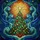 Christmas Tree Radiant Sunburst Stained Glass Colorful Ornaments Tiffany Style Holiday Gift Stained Glass Suncatcher - 5