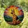 German Shepherd Dog Stained Glass Mosaic Sunset Mountains - Tiffany Style Art Gift Stained Glass Suncatcher - 2