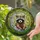 Raccoon Crescent Moon Stained Glass Mosaic Forest Art - Tiffany Style Window Animal Lover Gift Stained Glass Suncatcher - 1