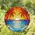 Radiant Sunrise Sunset Palm Trees Ocean Waves Stained Glass Mosaic Tropical Art Stained Glass Suncatcher - 2