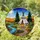 Camping Teepee Campfire River Pine Trees Moon Wildflowers - Tiffany Stained Glass Art Stained Glass Suncatcher - 2