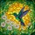 Iridescent Hummingbird Tiffany Stained Glass Daisy Flower Sunlight Sky Design Stained Glass Suncatcher - 5