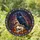 Tiffany Raven Skull Bats Stained Glass - Mystical Forest Crescent Moon Wall Art Decor Stained Glass Suncatcher - 2