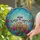 Five Curious Meerkats Tiffany Style Stained Glass with Blooming Flowers & Jewel Tone Sky Mosaic Stained Glass Suncatcher - 1
