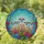 Five Curious Meerkats Tiffany Style Stained Glass with Blooming Flowers & Jewel Tone Sky Mosaic Stained Glass Suncatcher - 2