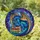 Majestic Sleeping Blue Dragon on Antique Books Stained Glass Celestial Stars Art Stained Glass Suncatcher - 2