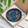 Majestic Sleeping Blue Dragon on Antique Books Stained Glass Celestial Stars Art Stained Glass Suncatcher - 3