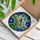 Vibrant Stained Glass Robin Bird Morning Glory Flowers - Jewel Tone Window Decor Stained Glass Suncatcher - 3