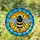 Vibrant Yellow Black Bee Honeycomb Stained Glass - Tiffany Style Translucent Art Stained Glass Suncatcher - 2