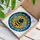 Vibrant Yellow Black Bee Honeycomb Stained Glass - Tiffany Style Translucent Art Stained Glass Suncatcher - 3