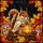 Squirrel Jack-o'-Lantern Pumpkin Autumn Forest Stained Glass Art - Halloween Fall Decor Gift Stained Glass Suncatcher - 5
