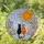 Black Ginger Cats Sun Pink Purple Flowers Tiffany Stained Glass Jewel Tone Art Stained Glass Suncatcher - 2