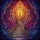 Winding Stone Staircase Mystical Archway Cavern Tiffany Style Jewel Tone Walls Stained Glass Suncatcher - 5